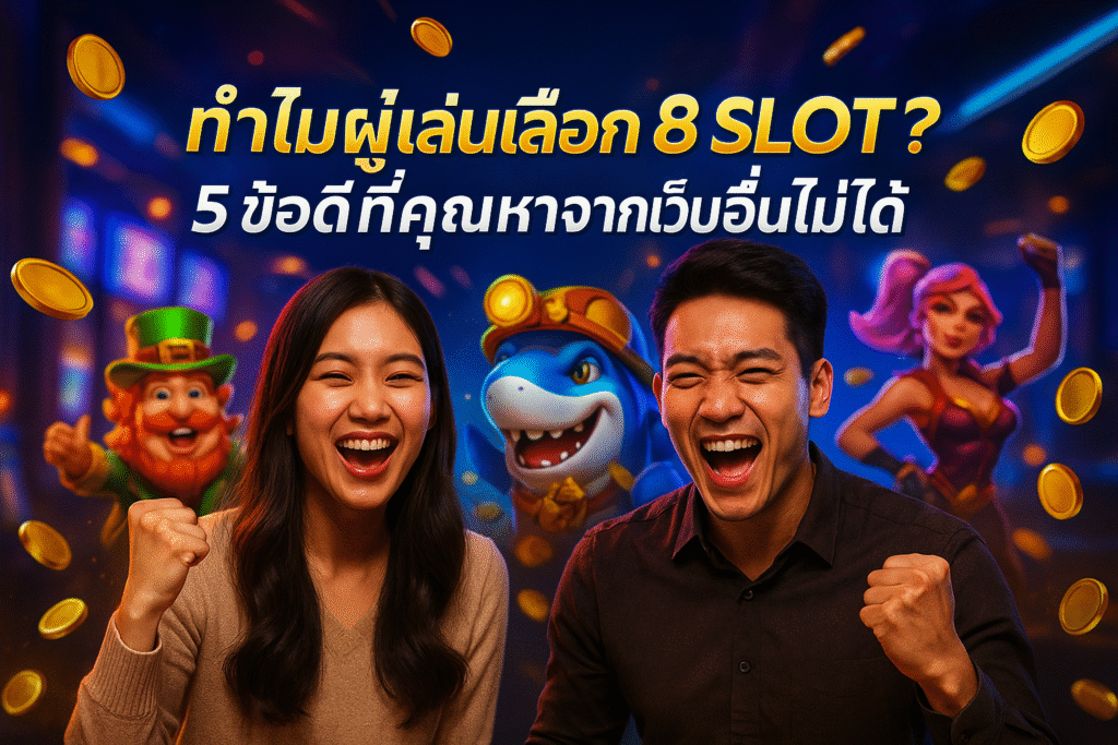 ทำไมผู้เล่นเลือก 8 SLOT ? 5 ข้อดีที่คุณหาจากเว็บอื่นไม่ได้