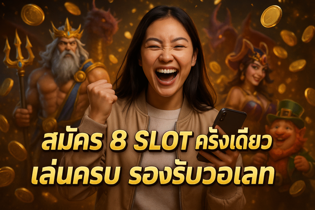สมัคร 8 SLOT ครั้งเดียว เล่นครบ รองรับวอเลท